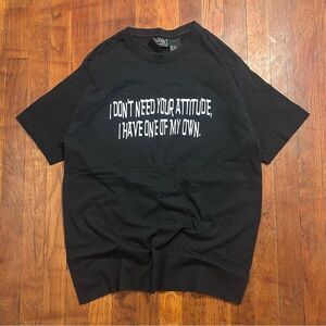 Vintage ‘90s Script Humor Joke Funny I Don’t Need Your Attitude Black T-shirt M